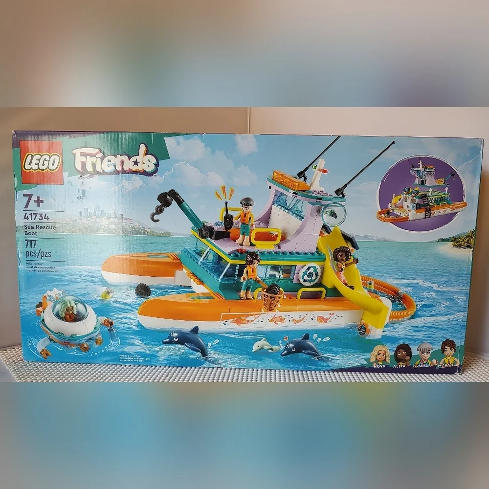 Lego Friends 41734 Sea Rescue Boat Building Set NWT